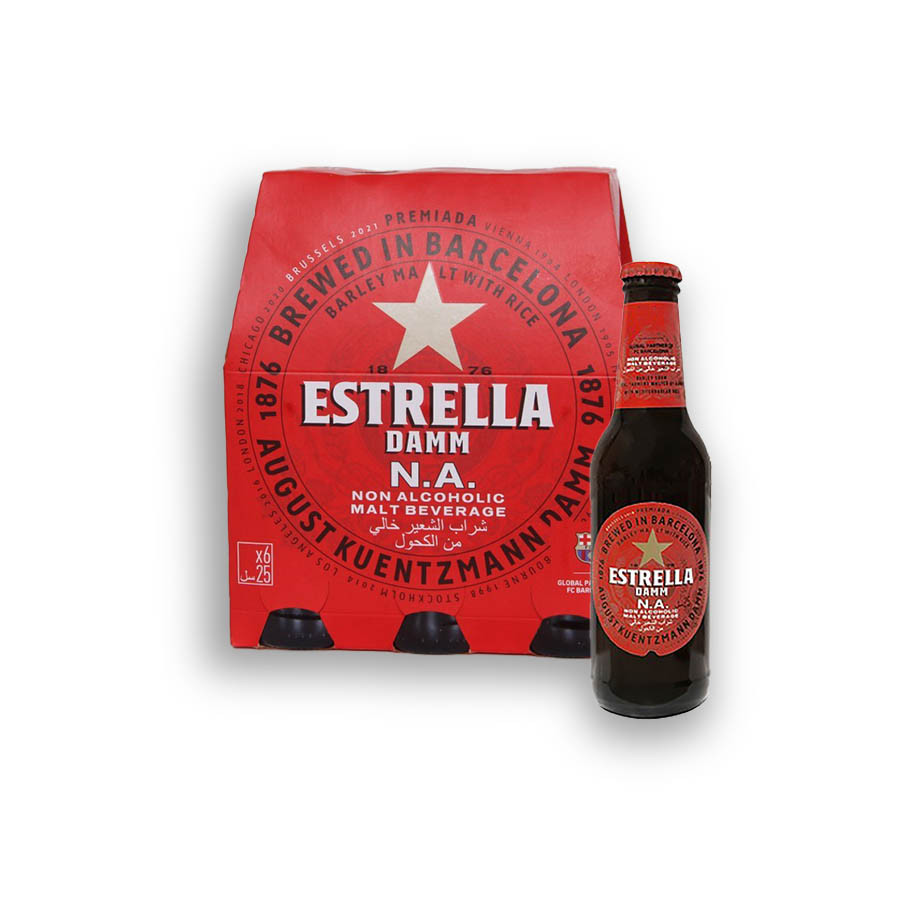 Estrella Damm Non Alcoholic Glass 250ml X 6